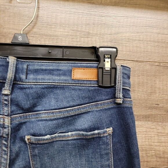 Abercrombie & Fitch Harper Ankle Jeans Blue Medium Wash Womens 26 Distressed - Picture 10 of 15